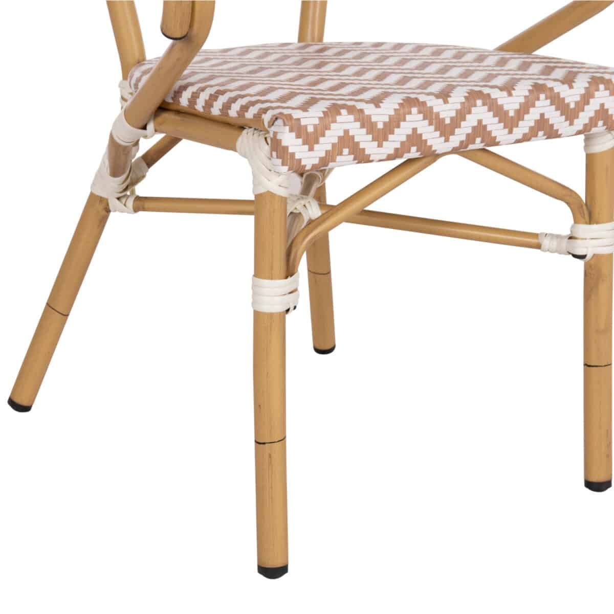 ΠΟΛΥΘΡΟΝΑ BAMBOO LOOK HM5861.03 ΚΑΦΕ-ΛΕΥΚΟ 58.5x58x82Υεκ. - Image 9