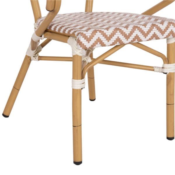 ΠΟΛΥΘΡΟΝΑ BAMBOO LOOK HM5861.03 ΚΑΦΕ-ΛΕΥΚΟ 58.5x58x82Υεκ. - Image 9