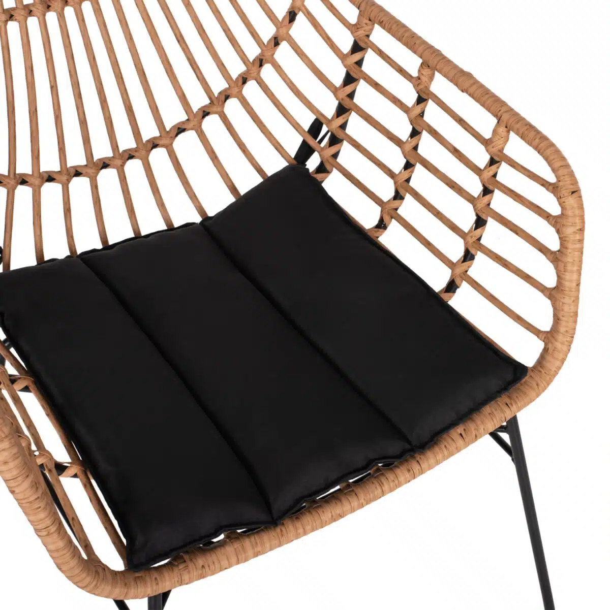 ΠΟΛΥΘΡΟΝΑ ΕΠΑΓΓΕΛΜΑΤΙΚΗ ΜΑΥΡΟ ΜΕΤΑΛΛΟ RATTAN ΜΠΕΖ & ΜΑΞΙΛΑΡΙ HM5864.01 58,5x60,5x80 εκ. - Image 8