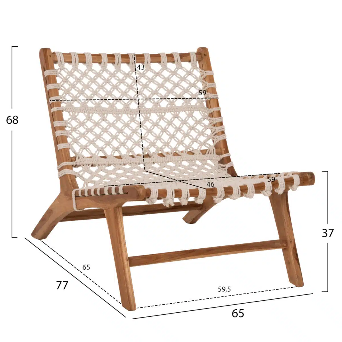 ΠΟΛΥΘΡΟΝΑ ANTIB HM9466.01 ΤΕΑΚ ΞΥΛΟ NYLON ΣΧΟΙΝΙ ΛΕΥΚΟ 65x77x68Υεκ. - Image 2