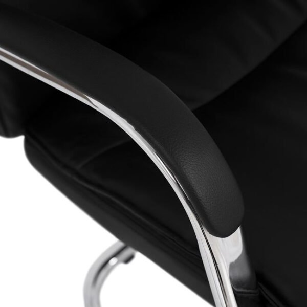 ΠΟΛΥΘΡΟΝΑ JACOB HM1045.11 ΜΑΥΡΟ PU ΜΕ ΒΑΣΗ ΧΡΩΜΙΟΥ 57x66,5x102 cm - Image 9