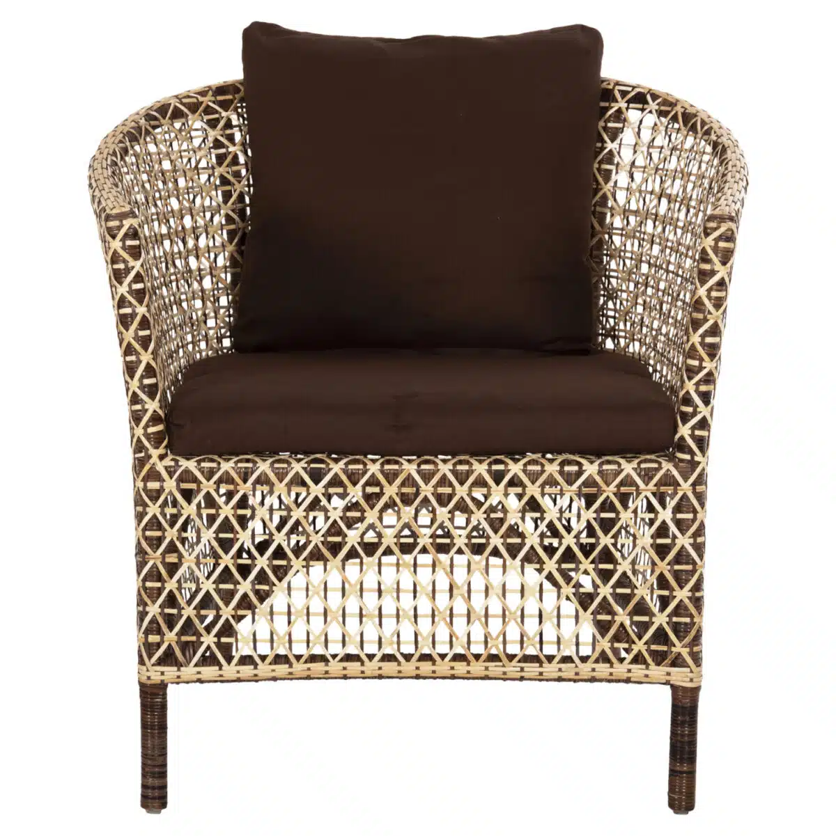 ΠΟΛΥΘΡΟΝΑ ΕΞΩΤ.ΧΩΡΟΥ HM6111 SILMAR-RATTAN ΚΑΦΕ ΚΑΙ ΦΥΣΙΚΟ-ΜΑΞΙΛΑΡΙΑ ΚΑΦΕ 82x76x85Υεκ - Image 3