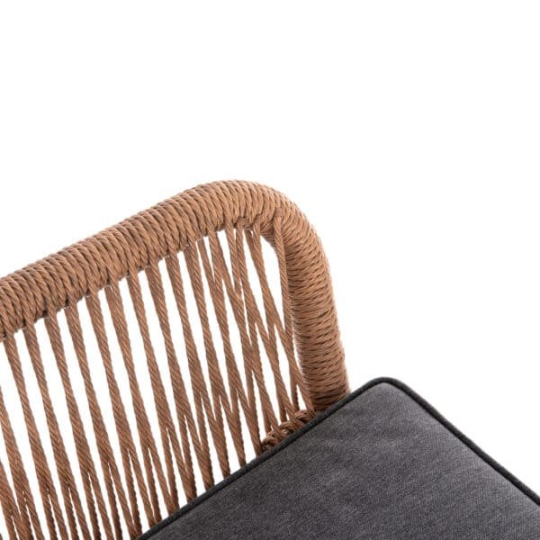 ΠΟΛΥΘΡΟΝΑ TOPIN HM6048.01 ΑΛΟΥΜΙΝΙΟ ΛΕΥΚΟ-P.E. RATTAN ΑΝΟΙΧΤΟ ΚΑΦΕ-ΜΑΞΙΛΑΡΙ ΓΚΡΙ 58x60x83Υ εκ - Image 9