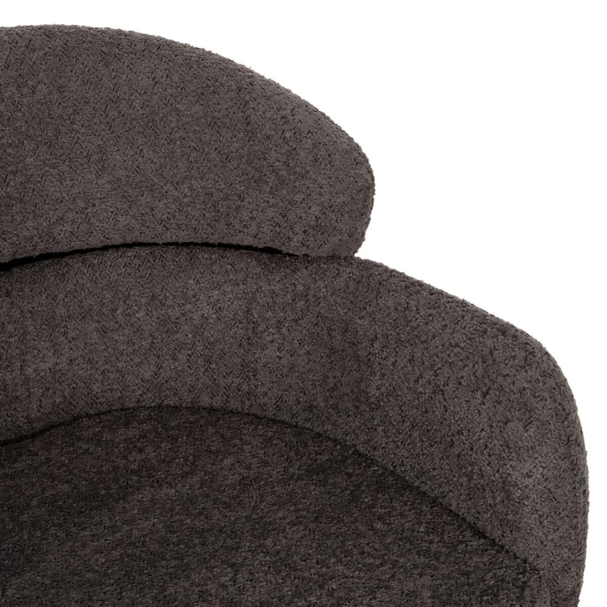 ΠΟΛΥΘΡΟΝΑ WOLF HM8583.01 ΓΚΡΙ ΥΦΑΣΜΑ ΜΠΟΥΚΛΕ ΜΕ ΜΕΤΑΛΛΙΚΑ ΠΟΔΙΑ 58x58x80Yεκ. - Image 9