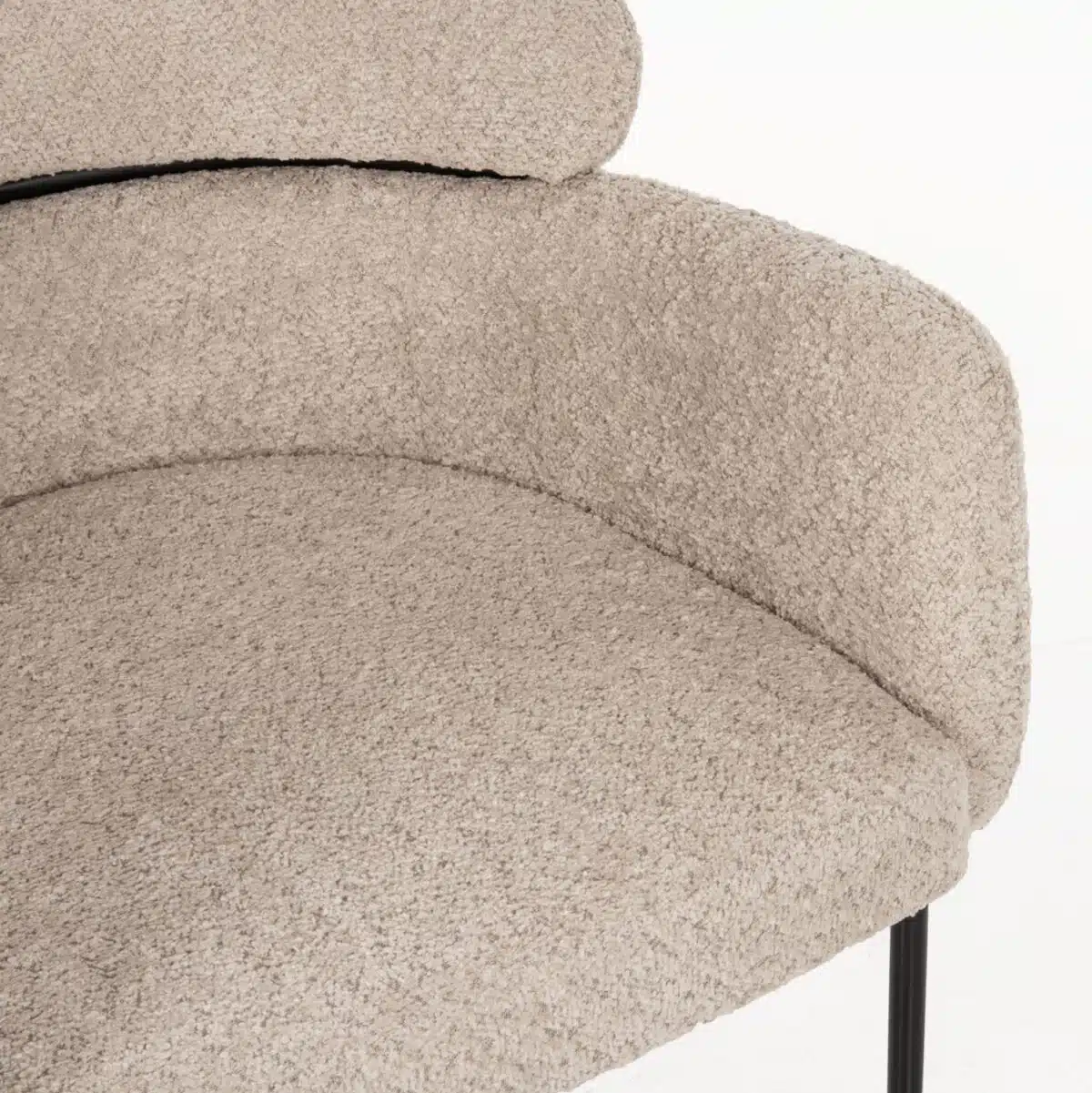 ΠΟΛΥΘΡΟΝΑ WOLF HM8583.02 ΕΚΡΟΥ ΥΦΑΣΜΑ ΜΠΟΥΚΛΕ ΜΕ ΜΕΤΑΛΛΙΚΑ ΠΟΔΙΑ 58x58x80Yεκ. - Image 8