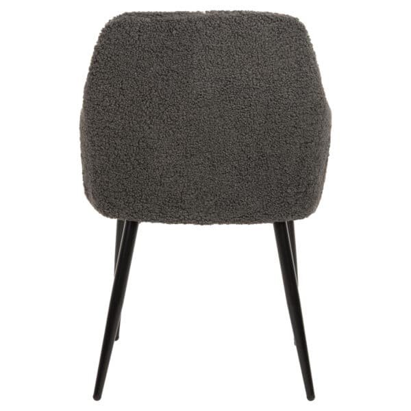 ΠΟΛΥΘΡΟΝΑ SHELLY HM8591.01 ΥΦΑΣΜΑ TEDDY ΓΚΡΙ ΜΕ ΜΑΥΡΑ ΜΕΤΑΛΛΙΚΑ ΠΟΔΙΑ 57x55x87Yεκ. - Image 6