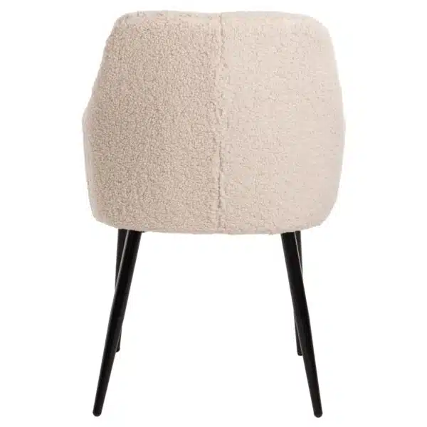 ΠΟΛΥΘΡΟΝΑ SHELLY HM8591.02 ΥΦΑΣΜΑ TEDDY ΛΕΥΚΟ-ΜΑΥΡΑ ΜΕΤΑΛΛΙΚΑ ΠΟΔΙΑ 57x55x87Yεκ. - Image 6