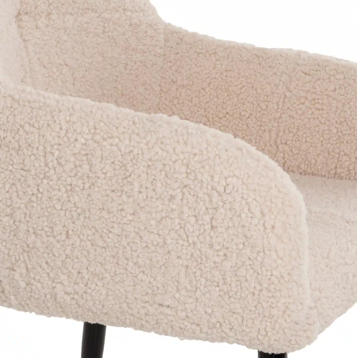 ΠΟΛΥΘΡΟΝΑ SHELLY HM8591.02 ΥΦΑΣΜΑ TEDDY ΛΕΥΚΟ-ΜΑΥΡΑ ΜΕΤΑΛΛΙΚΑ ΠΟΔΙΑ 57x55x87Yεκ. - Image 8