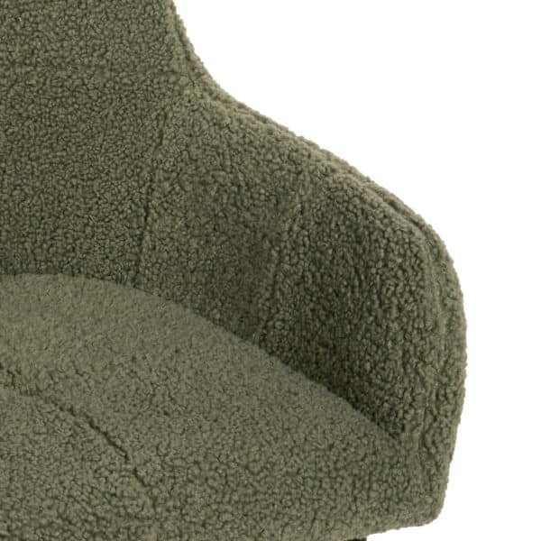 ΠΟΛΥΘΡΟΝΑ SHELLY HM8591.03 ΥΦΑΣΜΑ TEDDY ΦΥΣΤΙΚΙ-ΜΑΥΡΑ ΜΕΤΑΛΛΙΚΑ ΠΟΔΙΑ 57x55x87Yεκ. - Image 8