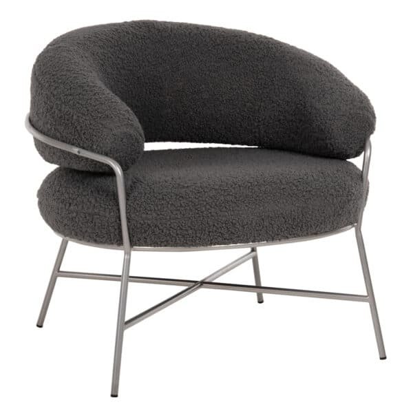 ΠΟΛΥΘΡΟΝΑ TRUDI HM8639.21 ΑΠΟ ΜΠΟΥΚΛΕ ΓΚΡΙ ΜΕ ΑΣΗΜΙ ΜΕΤΑΛΛΙΚΟ ΣΚΕΛΕΤΟ 84x79x76Υ εκ.