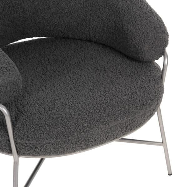 ΠΟΛΥΘΡΟΝΑ TRUDI HM8639.21 ΑΠΟ ΜΠΟΥΚΛΕ ΓΚΡΙ ΜΕ ΑΣΗΜΙ ΜΕΤΑΛΛΙΚΟ ΣΚΕΛΕΤΟ 84x79x76Υ εκ. - Image 8