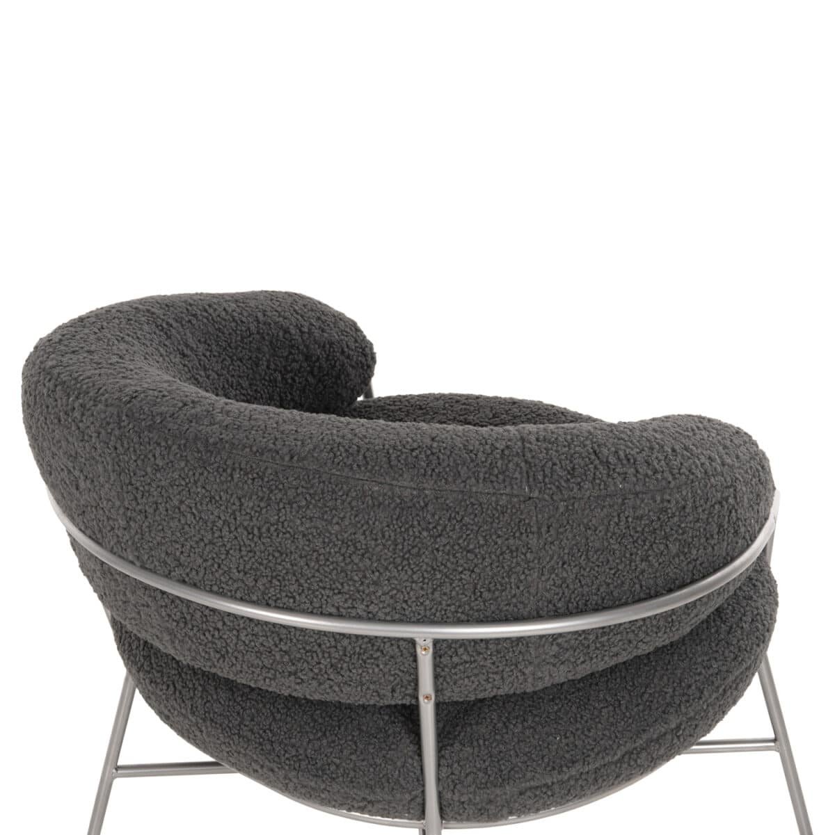 ΠΟΛΥΘΡΟΝΑ TRUDI HM8639.21 ΑΠΟ ΜΠΟΥΚΛΕ ΓΚΡΙ ΜΕ ΑΣΗΜΙ ΜΕΤΑΛΛΙΚΟ ΣΚΕΛΕΤΟ 84x79x76Υ εκ. - Image 10