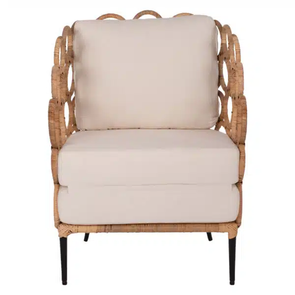 ΠΟΛΥΘΡΟΝΑ RINGER HM9341 ΑΠΟ RATTAN-ΜΕΤΑΛΛΟ ΦΥΣΙΚΟ ΧΡΩΜΑ 65x69x86Y εκ. - Image 3