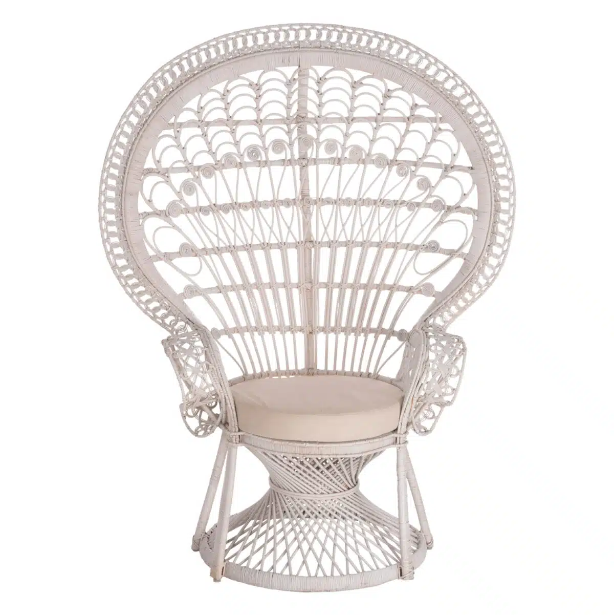 ΠΟΛΥΘΡΟΝΑ ROYAL PEACOCK HM9342.02 RATTAN ΣΕ ΛΕΥΚΟ-ΜΑΞΙΛΑΡΙ ΛΕΥΚΟ 114x72x150Yεκ. - Image 3