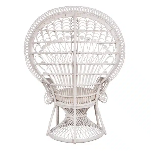 ΠΟΛΥΘΡΟΝΑ ROYAL PEACOCK HM9342.02 RATTAN ΣΕ ΛΕΥΚΟ-ΜΑΞΙΛΑΡΙ ΛΕΥΚΟ 114x72x150Yεκ. - Image 6