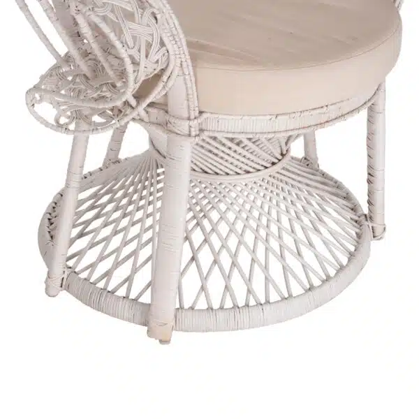 ΠΟΛΥΘΡΟΝΑ ROYAL PEACOCK HM9342.02 RATTAN ΣΕ ΛΕΥΚΟ-ΜΑΞΙΛΑΡΙ ΛΕΥΚΟ 114x72x150Yεκ. - Image 7