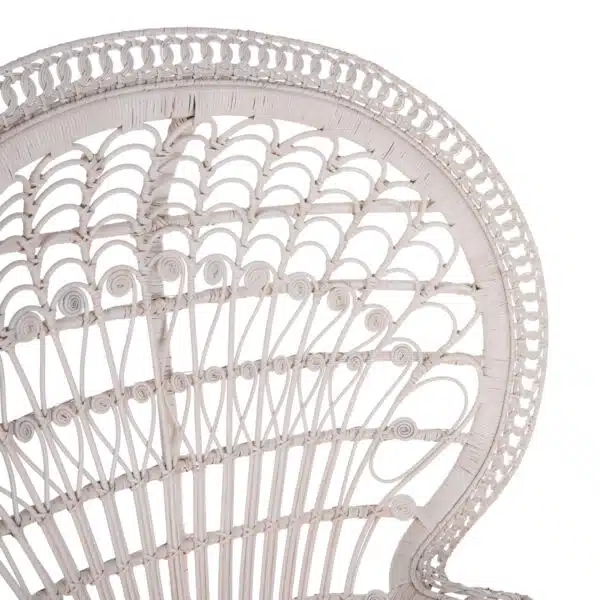 ΠΟΛΥΘΡΟΝΑ ROYAL PEACOCK HM9342.02 RATTAN ΣΕ ΛΕΥΚΟ-ΜΑΞΙΛΑΡΙ ΛΕΥΚΟ 114x72x150Yεκ. - Image 9