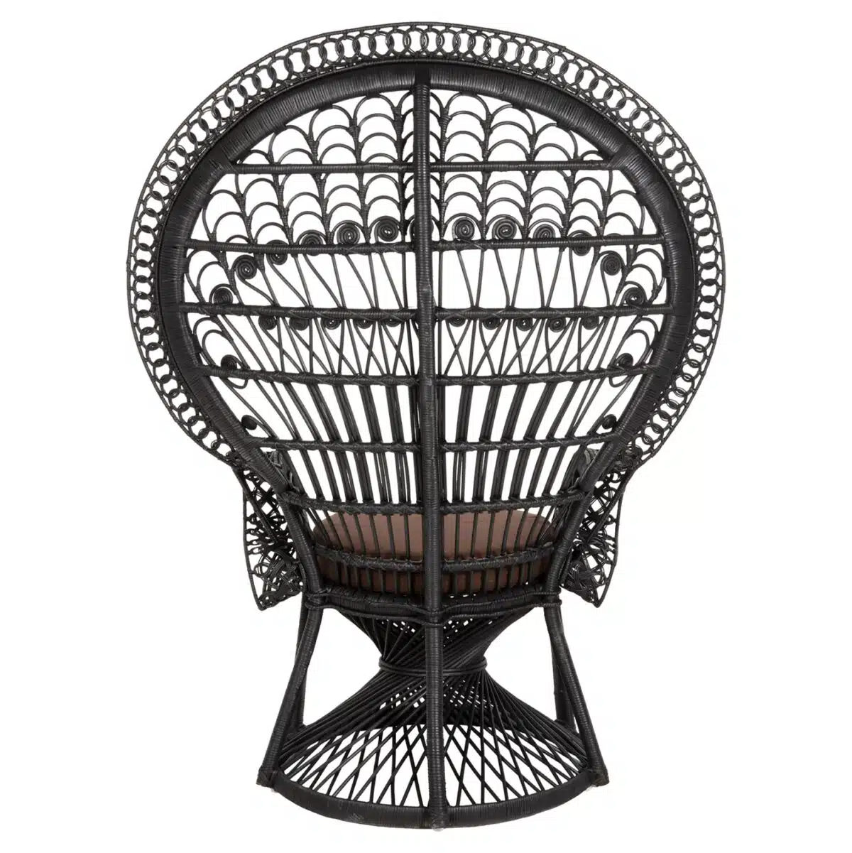 ΠΟΛΥΘΡΟΝΑ ROYAL PEACOCK HM9342.03 RATTAN ΜΑΥΡΟ-ΜΑΞΙΛΑΡΙ ΚΑΦΕ 114x72x150Yεκ. - Image 6