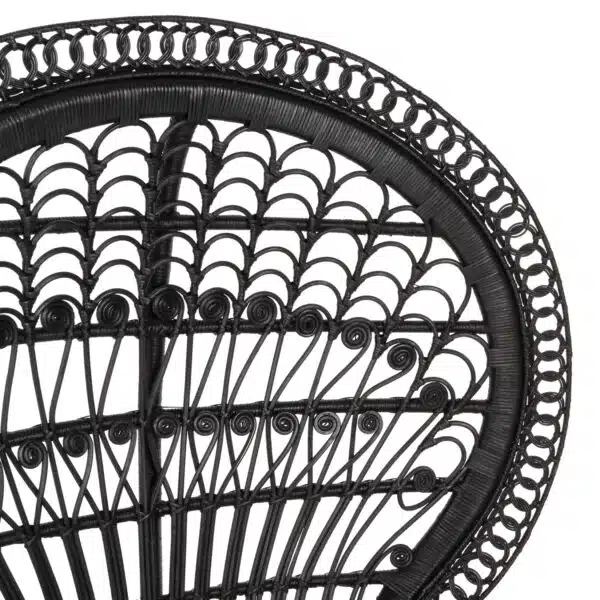 ΠΟΛΥΘΡΟΝΑ ROYAL PEACOCK HM9342.03 RATTAN ΜΑΥΡΟ-ΜΑΞΙΛΑΡΙ ΚΑΦΕ 114x72x150Yεκ. - Image 10