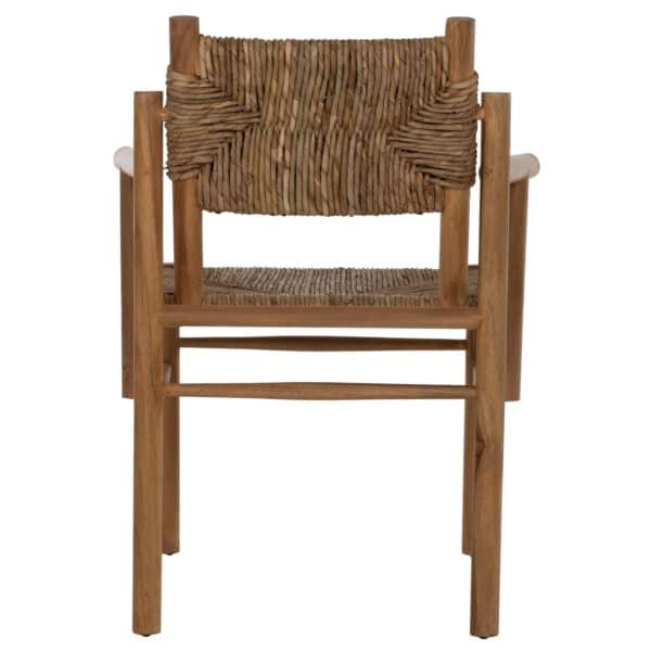 ΠΟΛΥΘΡΟΝΑ ROVER HM9378 ΑΠΟ ΜΑΣΙΦ ΞΥΛΟ ΤEAΚ & ΨΑΘΑ- ΦΥΣΙΚΟ 64Χ61Χ84 εκ. - Image 6