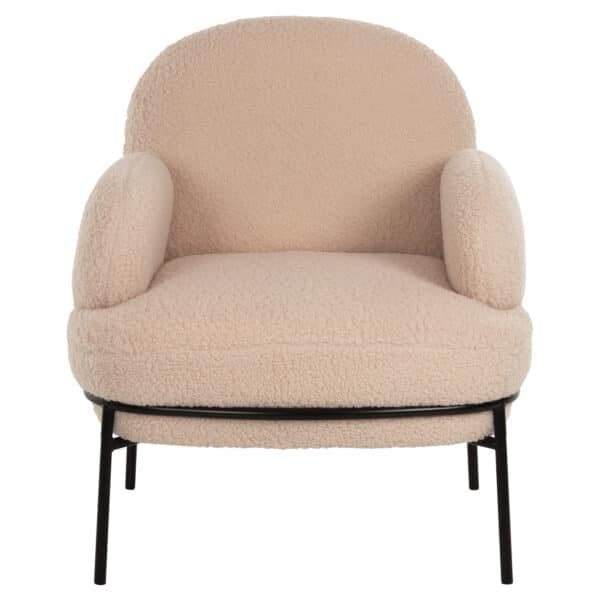 ΠΟΛΥΘΡΟΝΑ AGNES HM9525.20 ΕΚΡΟΥ ΜΠΟΥΚΛΕ-ΜΑΥΡΑ ΜΕΤΑΛΛΙΚΑ ΠΟΔΙΑ 74x71x83Υεκ. - Image 3