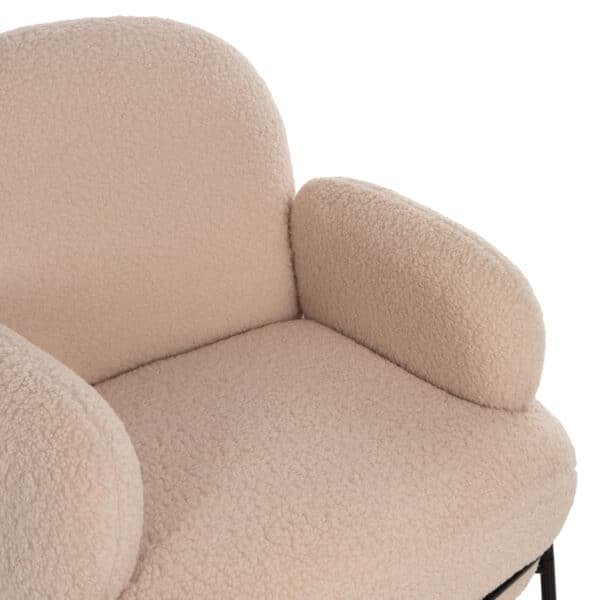 ΠΟΛΥΘΡΟΝΑ AGNES HM9525.20 ΕΚΡΟΥ ΜΠΟΥΚΛΕ-ΜΑΥΡΑ ΜΕΤΑΛΛΙΚΑ ΠΟΔΙΑ 74x71x83Υεκ. - Image 7