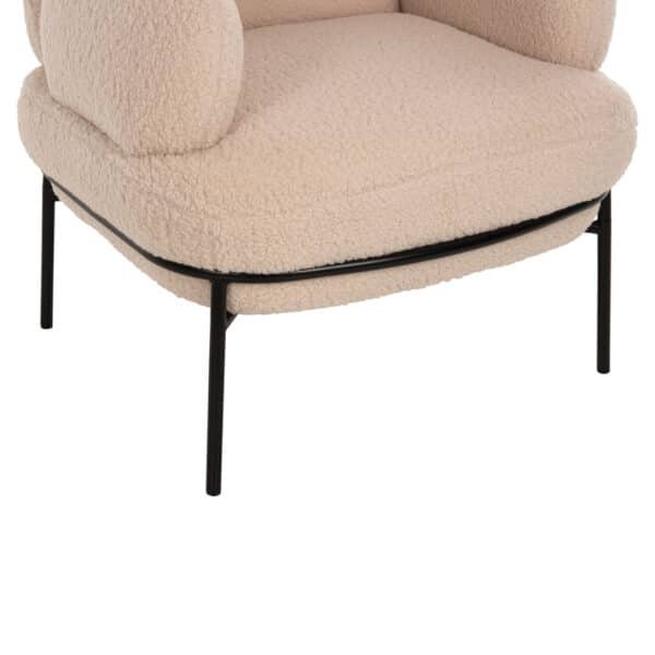 ΠΟΛΥΘΡΟΝΑ AGNES HM9525.20 ΕΚΡΟΥ ΜΠΟΥΚΛΕ-ΜΑΥΡΑ ΜΕΤΑΛΛΙΚΑ ΠΟΔΙΑ 74x71x83Υεκ. - Image 8