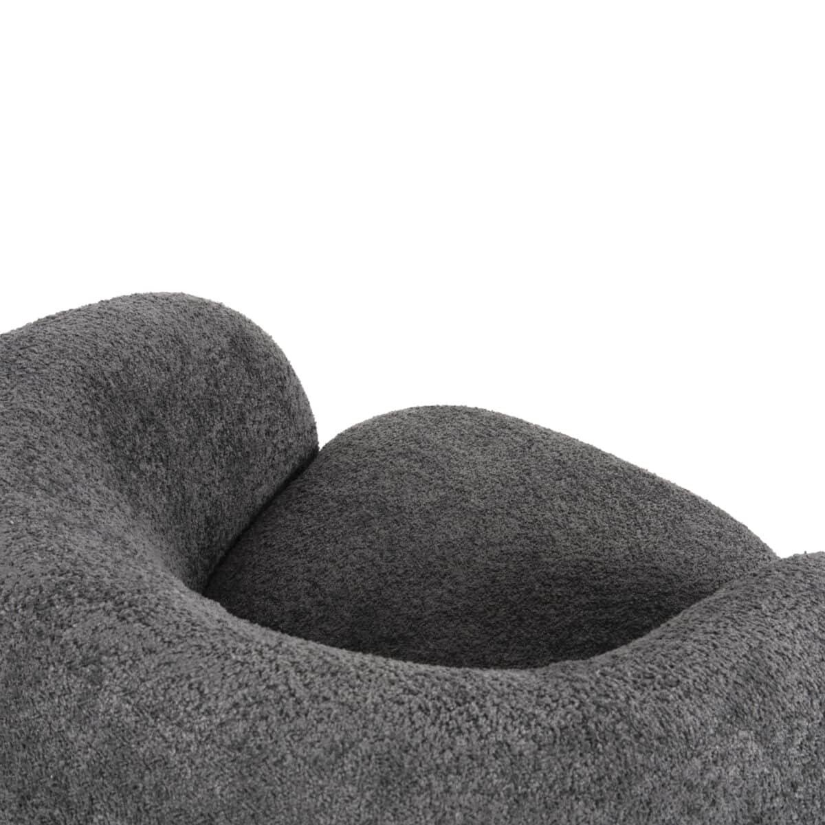 ΠΟΛΥΘΡΟΝΑ KARPEN HM9600.01 ΓΚΡΙ ΜΠΟΥΚΛΕ ΥΦΑΣΜΑ  93x87x78Υ εκ. - Image 7