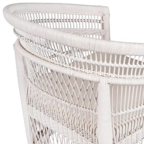 ΠΟΛΥΘΡΟΝΑ MALAWI HM9635.02 ΞΥΛΟ ΜΑΟΝΙ ΜΕ RATTAN ΛΕΥΚΟ-ΛΕΥΚΟ ΜΑΞΙΛΑΡΙ 80x70x86Υεκ. - Image 9