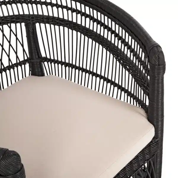 ΠΟΛΥΘΡΟΝΑ MALAWI HM9635.03 ΞΥΛΟ ΜΑΟΝΙ ΜΕ RATTAN ΜΑΥΡΟ-ΛΕΥΚΟ ΜΑΞΙΛΑΡΙ 80x70x86Υεκ. - Image 9