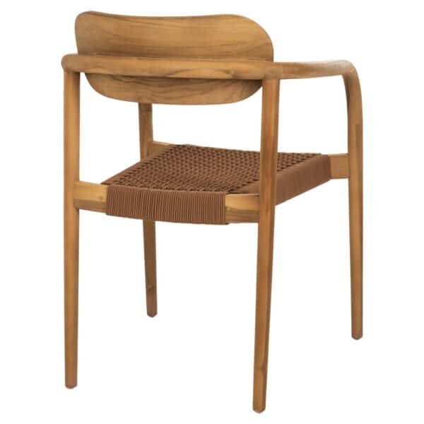 ΠΟΛΥΘΡΟΝΑ OSLO HM9636.01 ΞΥΛΟ TEAK ΦΥΣΙΚΟ & ΚΑΦΕ ΣΧΟΙΝΙ 55x54x80Y εκ. - Image 5