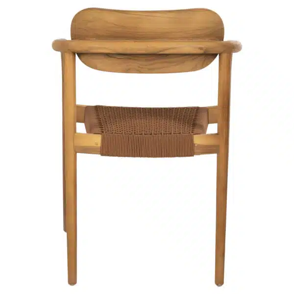ΠΟΛΥΘΡΟΝΑ OSLO HM9636.01 ΞΥΛΟ TEAK ΦΥΣΙΚΟ & ΚΑΦΕ ΣΧΟΙΝΙ 55x54x80Y εκ. - Image 6