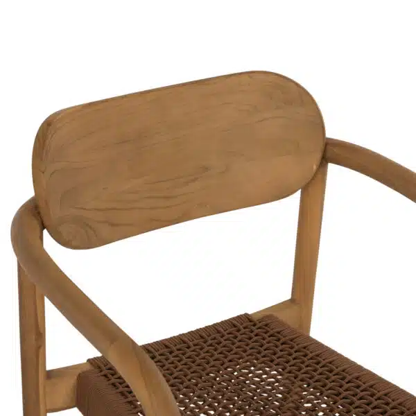 ΠΟΛΥΘΡΟΝΑ OSLO HM9636.01 ΞΥΛΟ TEAK ΦΥΣΙΚΟ & ΚΑΦΕ ΣΧΟΙΝΙ 55x54x80Y εκ. - Image 7