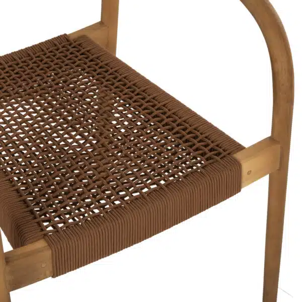 ΠΟΛΥΘΡΟΝΑ OSLO HM9636.01 ΞΥΛΟ TEAK ΦΥΣΙΚΟ & ΚΑΦΕ ΣΧΟΙΝΙ 55x54x80Y εκ. - Image 8
