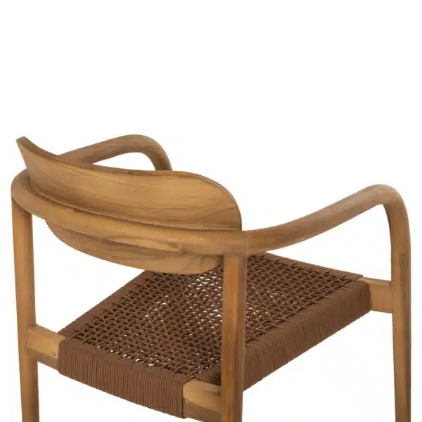 ΠΟΛΥΘΡΟΝΑ OSLO HM9636.01 ΞΥΛΟ TEAK ΦΥΣΙΚΟ & ΚΑΦΕ ΣΧΟΙΝΙ 55x54x80Y εκ. - Image 10