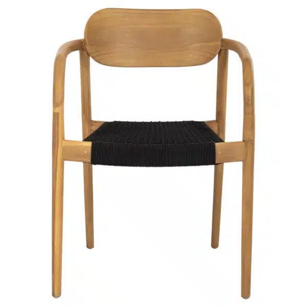 ΠΟΛΥΘΡΟΝΑ OSLO HM9636.02 ΞΥΛΟ TEAK ΦΥΣΙΚΟ & ΜΑΥΡΟ ΣΧΟΙΝΙ 55x54x80Y εκ. - Image 3