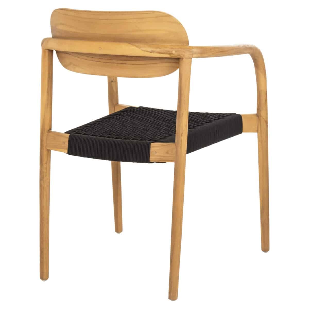 ΠΟΛΥΘΡΟΝΑ OSLO HM9636.02 ΞΥΛΟ TEAK ΦΥΣΙΚΟ & ΜΑΥΡΟ ΣΧΟΙΝΙ 55x54x80Y εκ. - Image 5