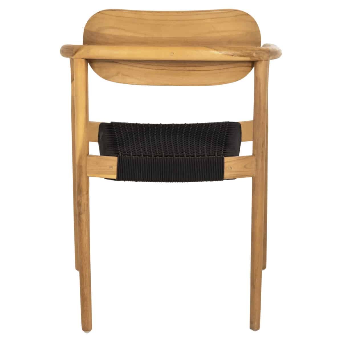 ΠΟΛΥΘΡΟΝΑ OSLO HM9636.02 ΞΥΛΟ TEAK ΦΥΣΙΚΟ & ΜΑΥΡΟ ΣΧΟΙΝΙ 55x54x80Y εκ. - Image 6