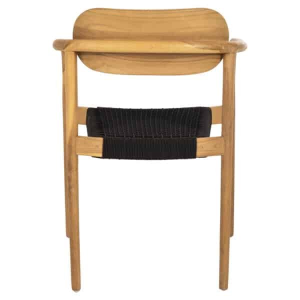 ΠΟΛΥΘΡΟΝΑ OSLO HM9636.02 ΞΥΛΟ TEAK ΦΥΣΙΚΟ & ΜΑΥΡΟ ΣΧΟΙΝΙ 55x54x80Y εκ. - Image 6