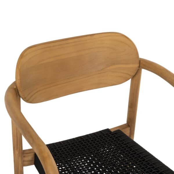 ΠΟΛΥΘΡΟΝΑ OSLO HM9636.02 ΞΥΛΟ TEAK ΦΥΣΙΚΟ & ΜΑΥΡΟ ΣΧΟΙΝΙ 55x54x80Y εκ. - Image 7