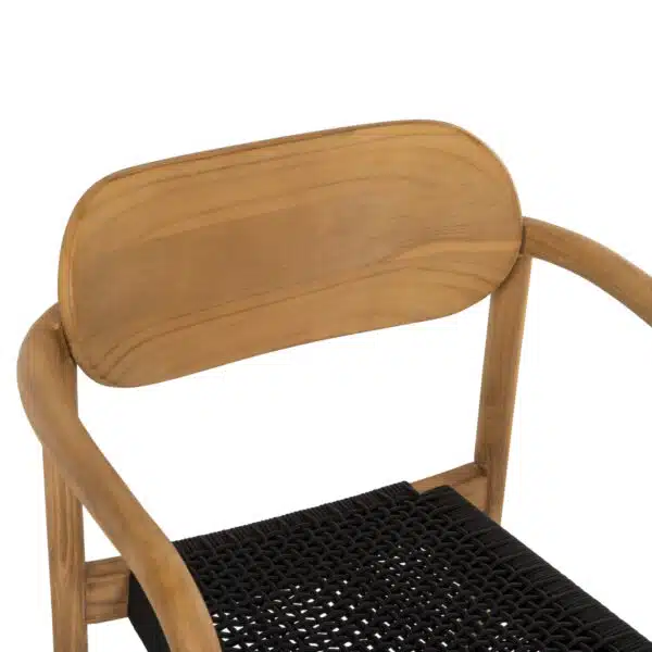 ΠΟΛΥΘΡΟΝΑ OSLO HM9636.02 ΞΥΛΟ TEAK ΦΥΣΙΚΟ & ΜΑΥΡΟ ΣΧΟΙΝΙ 55x54x80Y εκ. - Image 7