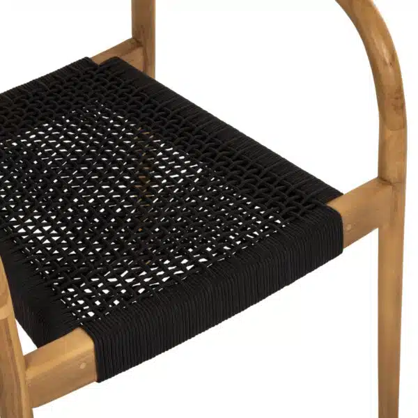 ΠΟΛΥΘΡΟΝΑ OSLO HM9636.02 ΞΥΛΟ TEAK ΦΥΣΙΚΟ & ΜΑΥΡΟ ΣΧΟΙΝΙ 55x54x80Y εκ. - Image 8
