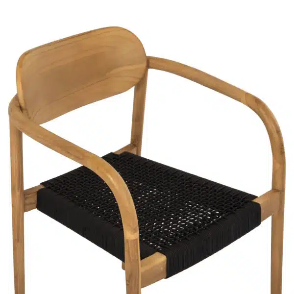 ΠΟΛΥΘΡΟΝΑ OSLO HM9636.02 ΞΥΛΟ TEAK ΦΥΣΙΚΟ & ΜΑΥΡΟ ΣΧΟΙΝΙ 55x54x80Y εκ. - Image 9