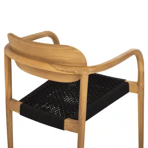 ΠΟΛΥΘΡΟΝΑ OSLO HM9636.02 ΞΥΛΟ TEAK ΦΥΣΙΚΟ & ΜΑΥΡΟ ΣΧΟΙΝΙ 55x54x80Y εκ. - Image 10