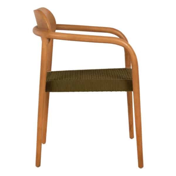 ΠΟΛΥΘΡΟΝΑ OSLO HM9636.05 ΞΥΛΟ TEAK ΦΥΣΙΚΟ & ΠΡΑΣΙΝΟ ΣΧΟΙΝΙ 55x54x80Yεκ. - Image 4