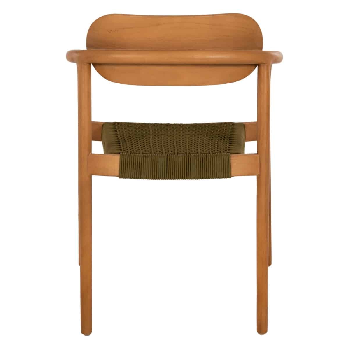 ΠΟΛΥΘΡΟΝΑ OSLO HM9636.05 ΞΥΛΟ TEAK ΦΥΣΙΚΟ & ΠΡΑΣΙΝΟ ΣΧΟΙΝΙ 55x54x80Yεκ. - Image 6