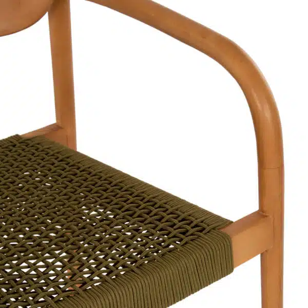 ΠΟΛΥΘΡΟΝΑ OSLO HM9636.05 ΞΥΛΟ TEAK ΦΥΣΙΚΟ & ΠΡΑΣΙΝΟ ΣΧΟΙΝΙ 55x54x80Yεκ. - Image 7