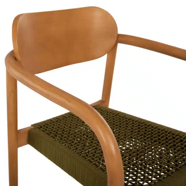 ΠΟΛΥΘΡΟΝΑ OSLO HM9636.05 ΞΥΛΟ TEAK ΦΥΣΙΚΟ & ΠΡΑΣΙΝΟ ΣΧΟΙΝΙ 55x54x80Yεκ. - Image 8