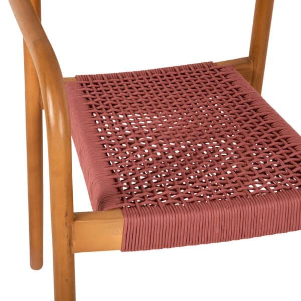 ΠΟΛΥΘΡΟΝΑ OSLO HM9636.06 ΞΥΛΟ TEAK ΦΥΣΙΚΟ & ΡΟΖ ΣΧΟΙΝΙ 55x54x80Yεκ. - Image 7