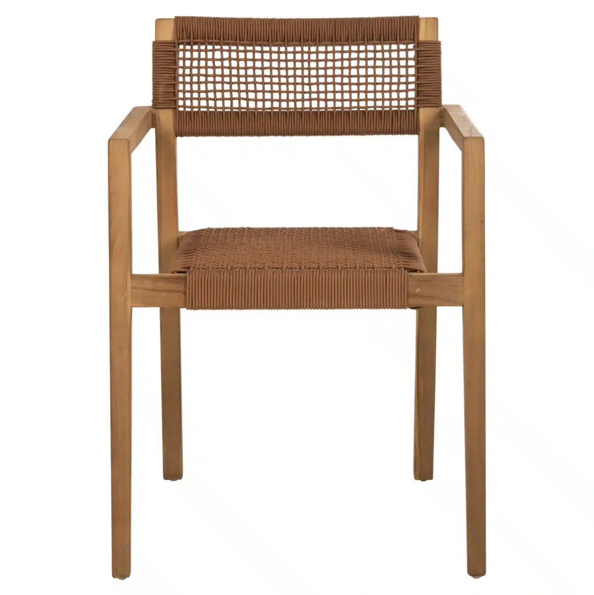 ΠΟΛΥΘΡΟΝΑ CHARLOTTE HM9637.01 ΞΥΛΟ TEAK ΦΥΣΙΚΟ & ΚΑΦΕ ΣΧΟΙΝΙ 59x54x83Y εκ. - Image 3